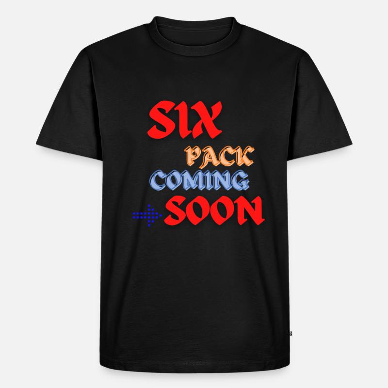 Six Pack Coming Soon 34 - Männer Premium Bio T-Shirt - Schwarz