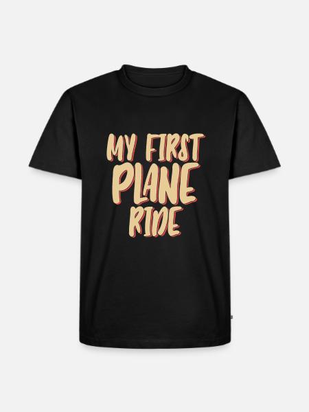 My First Plane Ride 44 - Men's Premium Organic T-Shirt - black