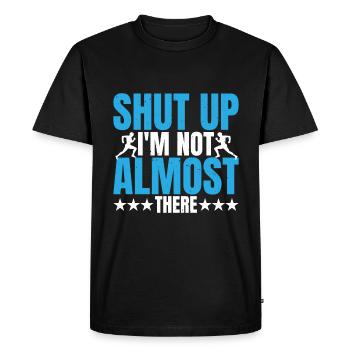 Tais-toi, je ne suis pas presque là 5 - T-shirt Premium bio Homme - noir - Devant - Nico (187cm)
