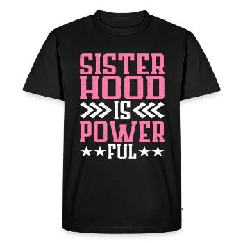 Sisterhood is Powerful 18 - Men's Premium Organic T-Shirt - black - Front - Nico (187cm)