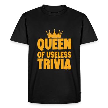 Queen Of Useless Trivia 3 - Men's Premium Organic T-Shirt - black - Front - Nico (187cm)