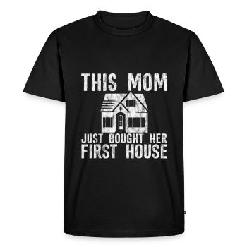 Cette maman vient d’acheter sa première maison 2 - T-shirt Premium bio Homme - noir - Devant - Nico (187cm)