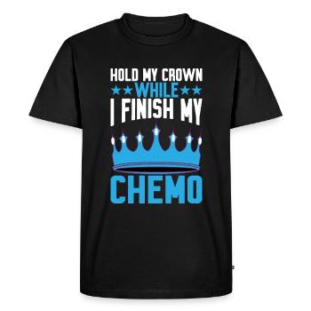 Tenez ma couronne pendant que je termine ma chimio 29 - T-shirt Premium bio Homme - noir - Devant - Nico (187cm)