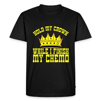 Tenez ma couronne pendant que je termine ma chimio 28 - T-shirt Premium bio Homme - noir - Devant - Nico (187cm)