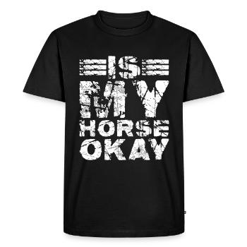 Mon cheval va-t-il bien 7 - T-shirt Premium bio Homme - noir - Devant - Nico (187cm)