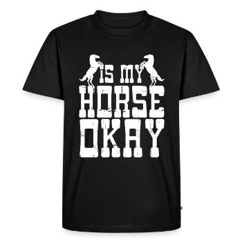 Mon cheval va-t-il bien 4 - T-shirt Premium bio Homme - noir - Devant - Nico (187cm)