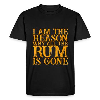 I Am The Reason Why All The Rum Is Gone 3 - Men's Premium Organic T-Shirt - black - Front - Nico (187cm)
