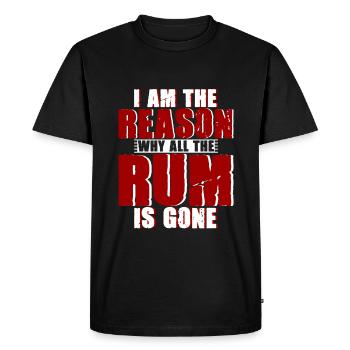 I Am The Reason Why All The Rum Is Gone 4 - Men's Premium Organic T-Shirt - black - Front - Nico (187cm)