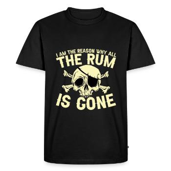 I Am The Reason Why All The Rum Is Gone - Men's Premium Organic T-Shirt - black - Front - Nico (187cm)
