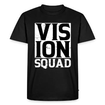 Escouade Vision 4 - T-shirt Premium bio Homme - noir - Devant - Nico (187cm)