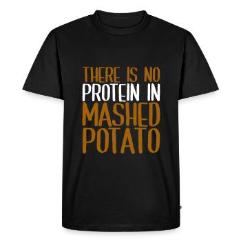 Il n’y a pas de protéines dans la purée de pommes de terre 4 - T-shirt Premium bio Homme - noir - Devant - Nico (187cm)