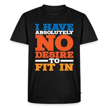 Je n’ai absolument aucune envie de m’intégrer - T-shirt Premium bio Homme - noir - Devant - Nico (187cm)