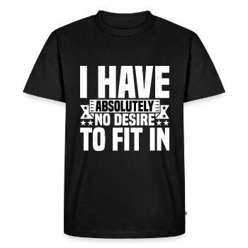 Je n’ai absolument aucune envie de rentrer dans 2 - T-shirt Premium bio Homme - noir - Devant - Nico (187cm)