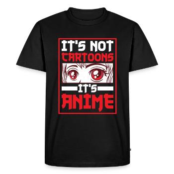 Ce ne sont pas des dessins animés, c’est de l’anime - T-shirt Premium bio Homme - noir - Devant - Nico (187cm)