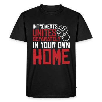 Introvertis s’unit séparément dans votre propre maison 3 - T-shirt Premium bio Homme - noir - Devant - Nico (187cm)