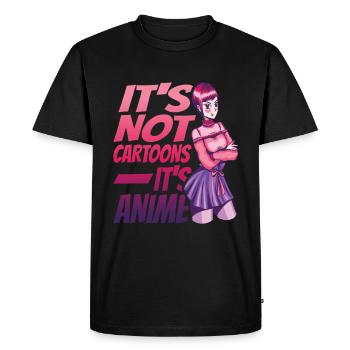 Ce ne sont pas des dessins animés, c’est de l’anime 3 - T-shirt Premium bio Homme - noir - Devant - Nico (187cm)