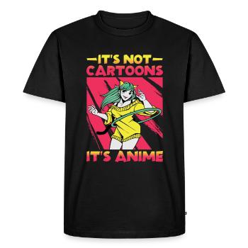 Ce ne sont pas des dessins animés, c’est de l’anime 2 - T-shirt Premium bio Homme - noir - Devant - Nico (187cm)