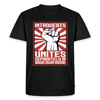 Introvertis s’unit séparément dans votre propre maison 2 - T-shirt Premium bio Homme - noir - Devant - Nico (187cm)