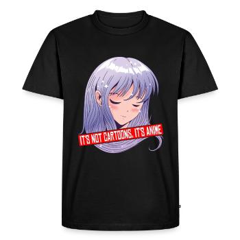 Ce ne sont pas des dessins animés, c’est de l’anime 4 - T-shirt Premium bio Homme - noir - Devant - Nico (187cm)