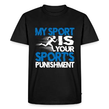 Mon sport est la punition de votre sport 2 - T-shirt Premium bio Homme - noir - Devant - Nico (187cm)