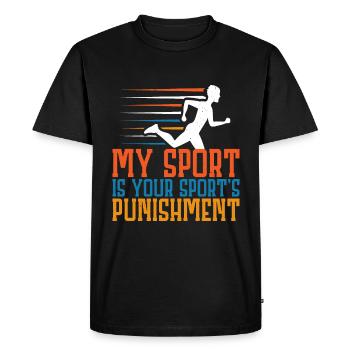 Mon sport est la punition de votre sport 4 - T-shirt Premium bio Homme - noir - Devant - Nico (187cm)