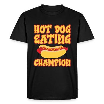 Champion de la consommation de hot-dogs 5 - T-shirt Premium bio Homme - noir - Devant - Nico (187cm)