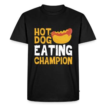 Champion de la consommation de hot-dogs 4 - T-shirt Premium bio Homme - noir - Devant - Nico (187cm)