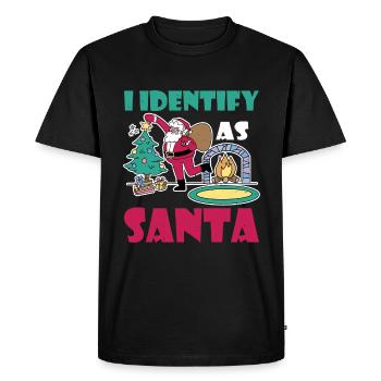 I Identify As Santa 4 - Men's Premium Organic T-Shirt - black - Front - Nico (187cm)
