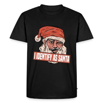 I Identify As Santa 7 - Men's Premium Organic T-Shirt - black - Front - Nico (187cm)