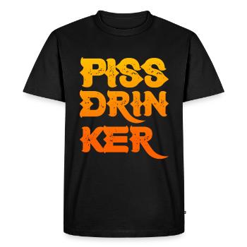 Piss Drinker 27 - Men's Premium Organic T-Shirt - black - Front - Nico (187cm)