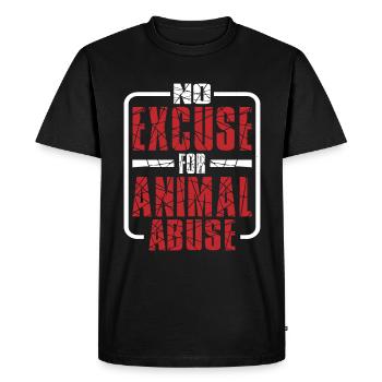 Aucune excuse pour la maltraitance animale 5 - T-shirt Premium bio Homme - noir - Devant - Nico (187cm)