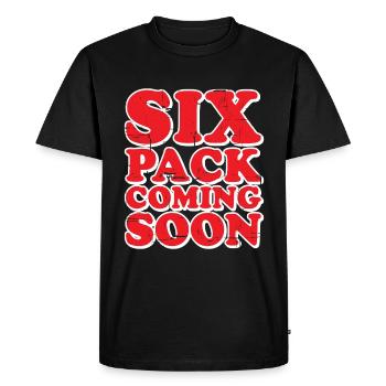 Six Pack à venir 38 - T-shirt Premium bio Homme - noir - Devant - Nico (187cm)