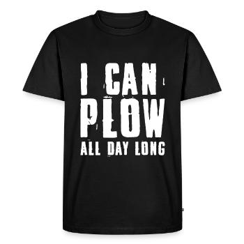 Je peux labourer toute la journée - T-shirt Premium bio Homme - noir - Devant - Nico (187cm)