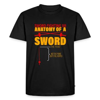 Sword Fighting 101 Anatomy Of A Sword 3 - Men's Premium Organic T-Shirt - black - Front - Nico (187cm)