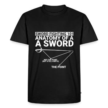 Sword Fighting 101 Anatomy Of A Sword 2 - Men's Premium Organic T-Shirt - black - Front - Nico (187cm)