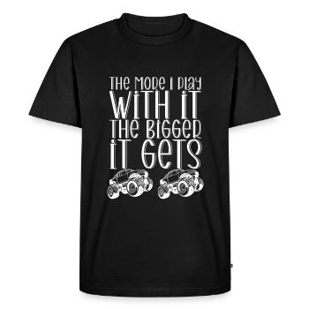 The more I play with it, the bigger it gets 4 - Men's Premium Organic T-Shirt - black - Front - Nico (187cm)