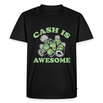 L’argent est génial 6 - T-shirt Premium bio Homme - noir - Devant - Nico (187cm)