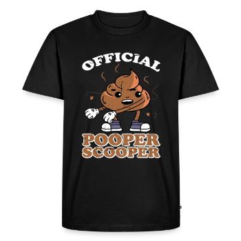 Scooper Pooper officiel 10 - T-shirt Premium bio Homme - noir - Devant - Nico (187cm)