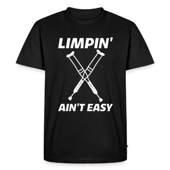 Limpin' Ain't Easy 12 - Men's Premium Organic T-Shirt - black - Front - Nico (187cm)