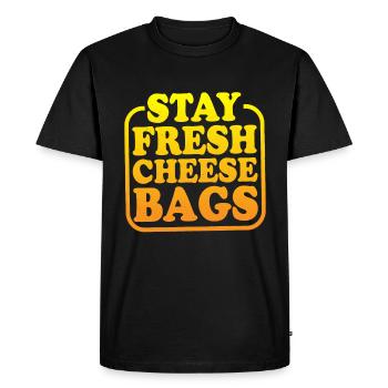 Stay Fresh Cheese Bags 20 - Men's Premium Organic T-Shirt - black - Front - Nico (187cm)