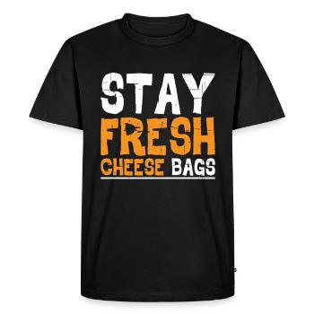 Stay Fresh Cheese Bags 22 - Men's Premium Organic T-Shirt - black - Front - Nico (187cm)