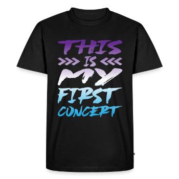 C’est mon premier concert 36 - T-shirt Premium bio Homme - noir - Devant - Nico (187cm)
