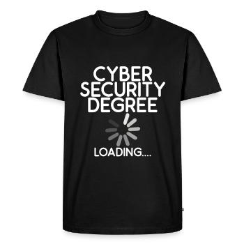 Cyber Security Degree Loading 2 - Men's Premium Organic T-Shirt - black - Front - Nico (187cm)