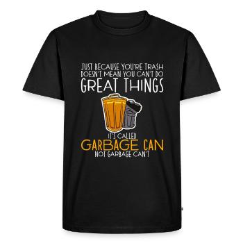 Votre corbeille ne signifie pas que vous ne pouvez pas faire de grandes choses 4 - T-shirt Premium bio Homme - noir - Devant - Nico (187cm)