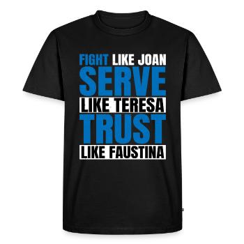Combattez comme Joan Servez comme Teresa 2 - T-shirt Premium bio Homme - noir - Devant - Nico (187cm)