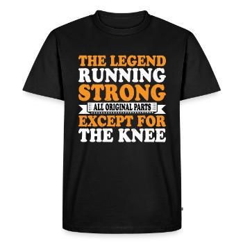 All Original Parts Except For The Knee 3 - Men's Premium Organic T-Shirt - black - Front - Nico (187cm)
