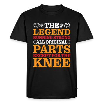 All Original Parts Except For The Knee 2 - Men's Premium Organic T-Shirt - black - Front - Nico (187cm)