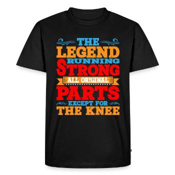 All Original Parts Except For The Knee - Men's Premium Organic T-Shirt - black - Front - Nico (187cm)