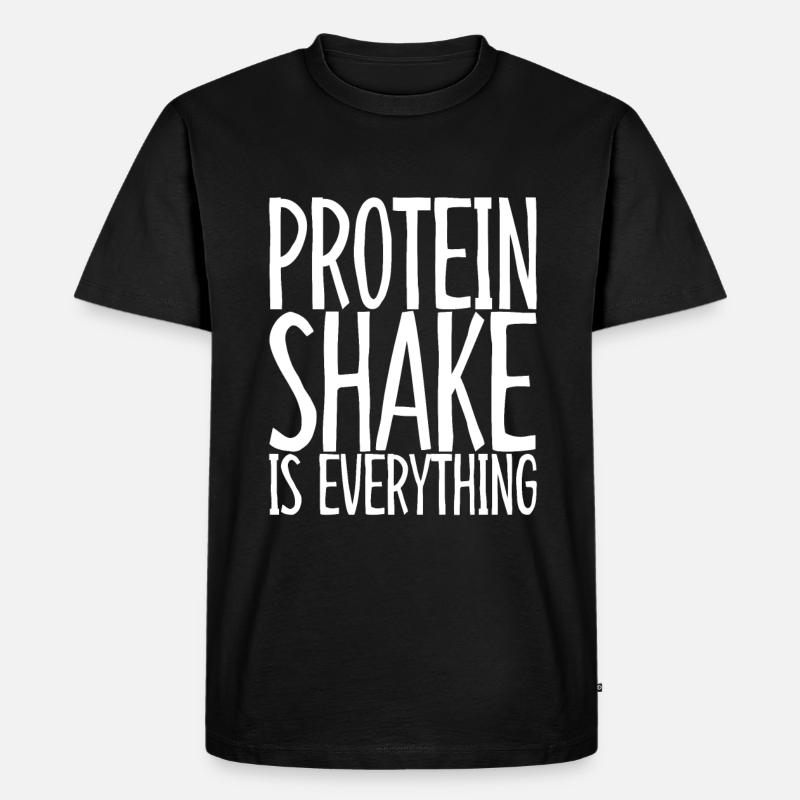 Protein Shake Is Everything 3 - Männer Premium Bio T-Shirt - Schwarz