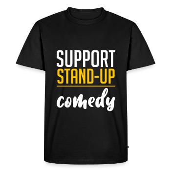Soutenez Stand Up Comedy 4 - T-shirt Premium bio Homme - noir - Devant - Nico (187cm)